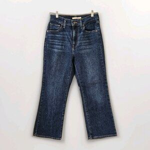 Levi's Jeans Women 28 Blue High Waisted Crop Flare Pocket Western Preppy Cowgirl